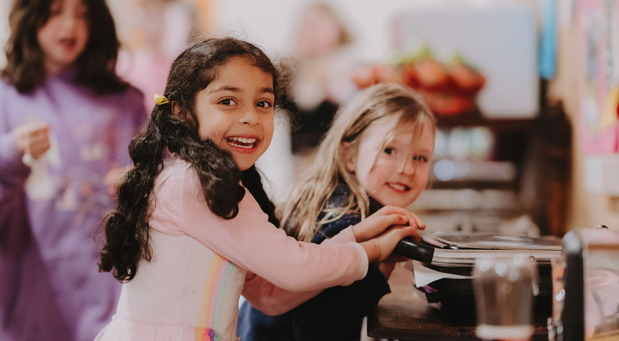 Candlebark School students making lunch